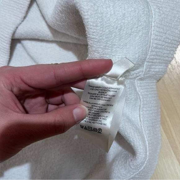 Free People Oversized White Ribbed Tunic Sweater Cowl Neck Womens White XS - Picture 6 of 8